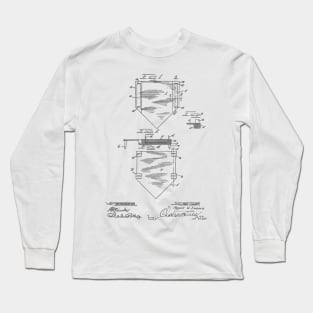 Home Plate for Baseball Vintage Patent Hand Drawing Long Sleeve T-Shirt